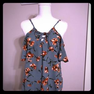 Buckle strappy blouse floral Daytrip small